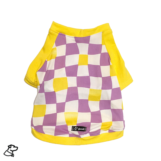 T-shirt Raglan - Checkered