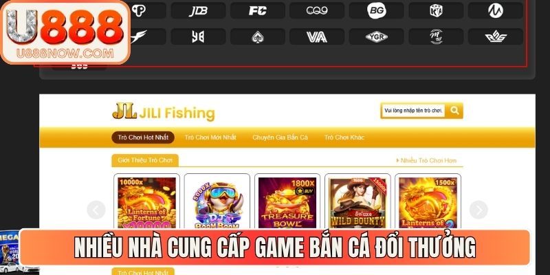 Nhiều nhà cung cấp game bắn cá đổi thưởng